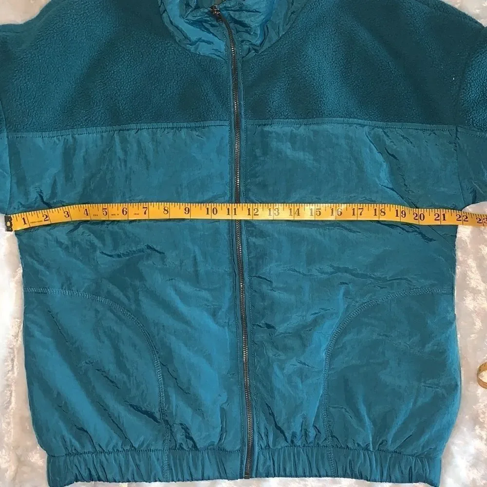 Wild Fable Womens Size M Teal Fleece Nylon Jacket Size Medium